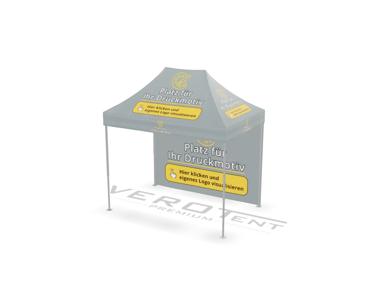 Faltzelt 2 x 3 m mit Logo-Druck in 3D