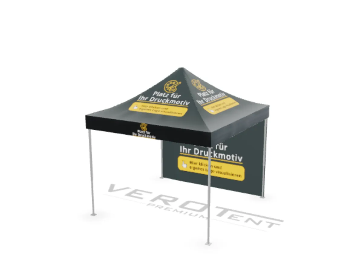 Faltzelt 3 x 3 m mit Logo-Druck in 3D
