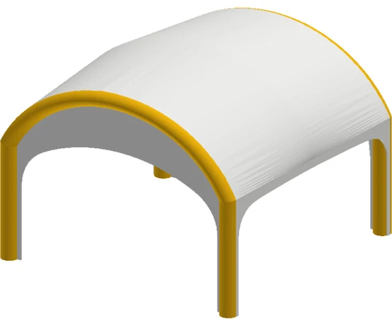 Luftzelt Arc in 3D-Ansicht