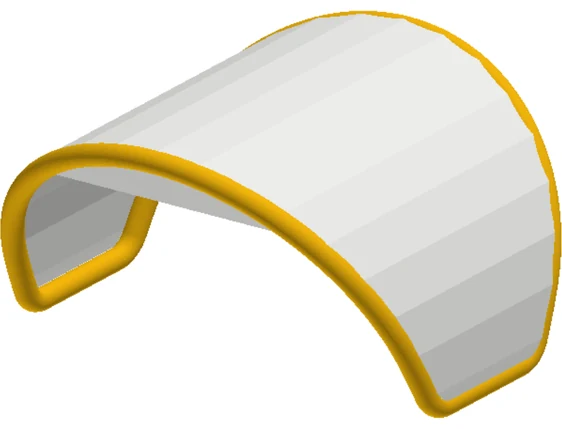 Luftzelt Shell in 3D-Ansicht