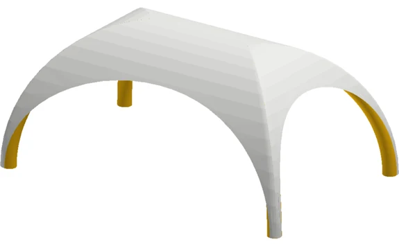 Luftzelt Stretch in 3D-Ansicht