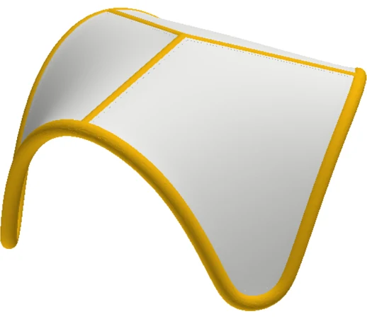 Luftzelt Tri in 3D-Ansicht