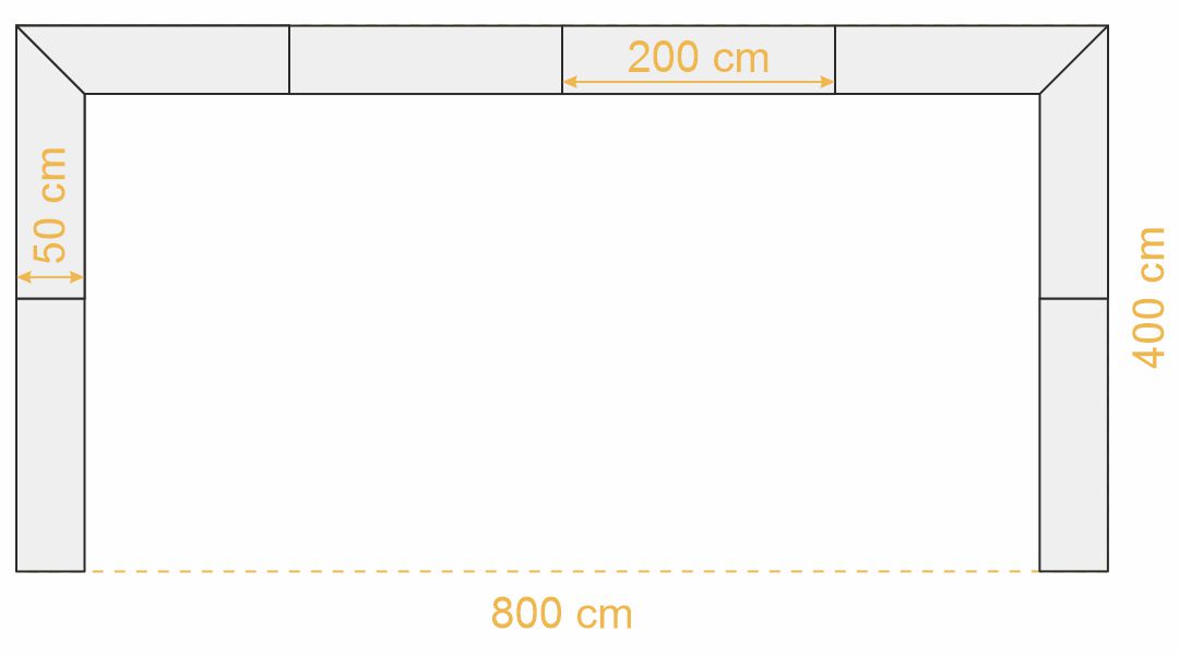 Thekensystem Faltzelt 4 X 8 3 Seiten U Form