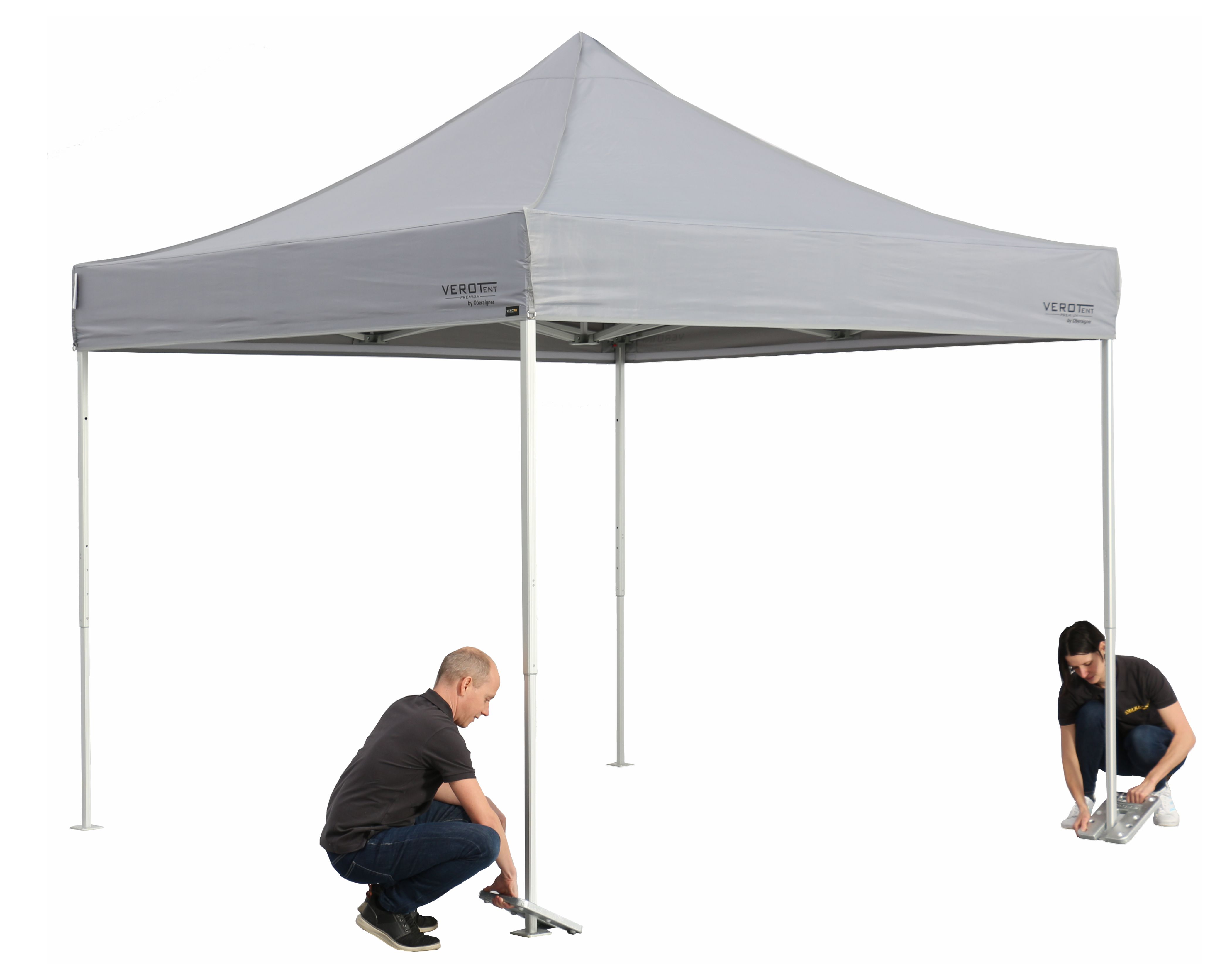 Faltzelt beschweren und befestigen