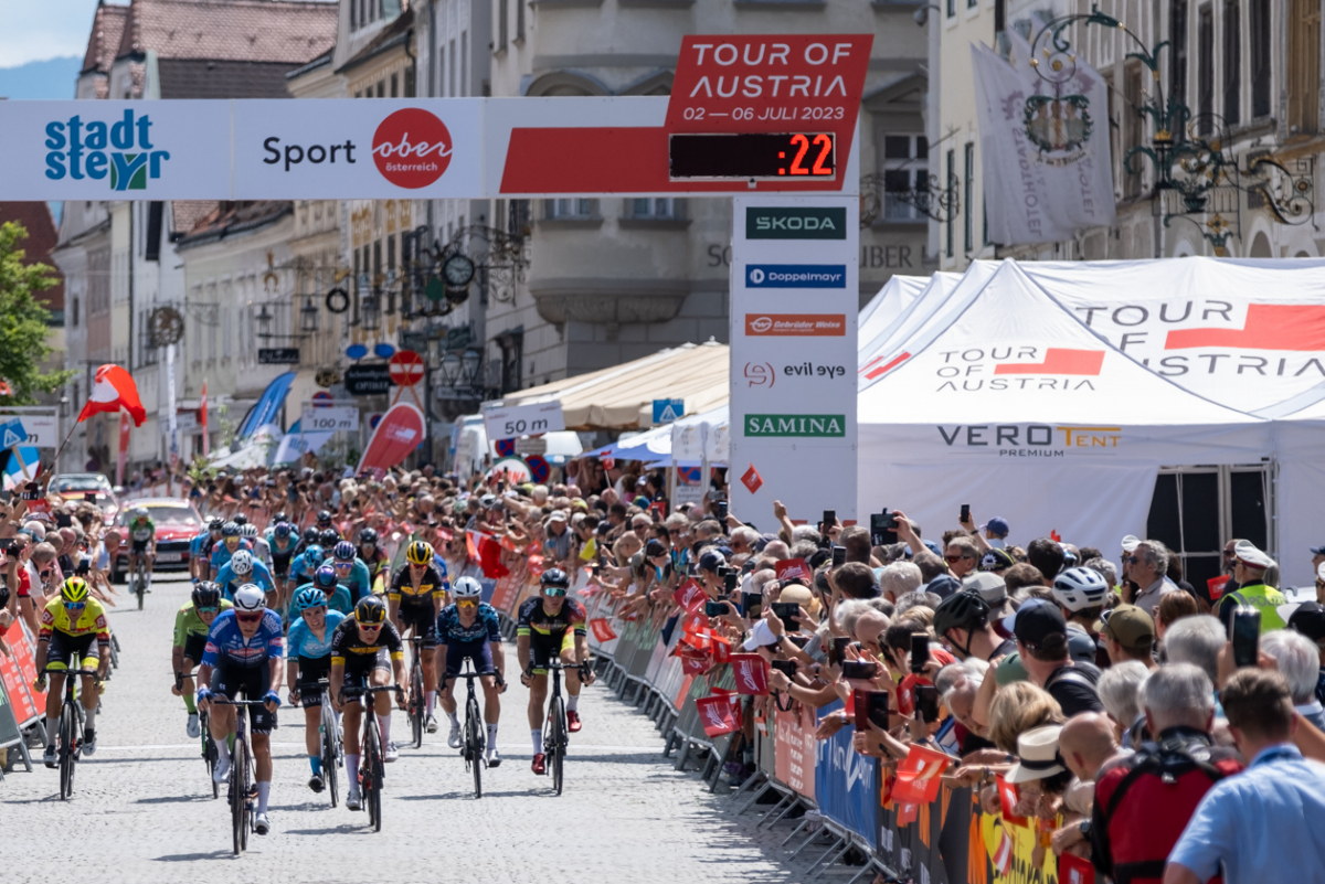Rennzelt bei der Tour of Austria
