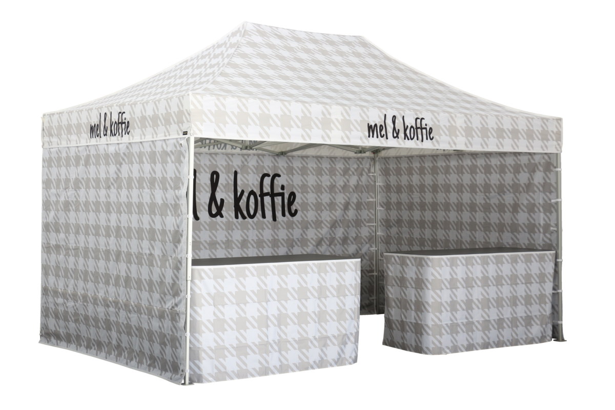 Verkaufszelt 3x4,5 m mel & koffie