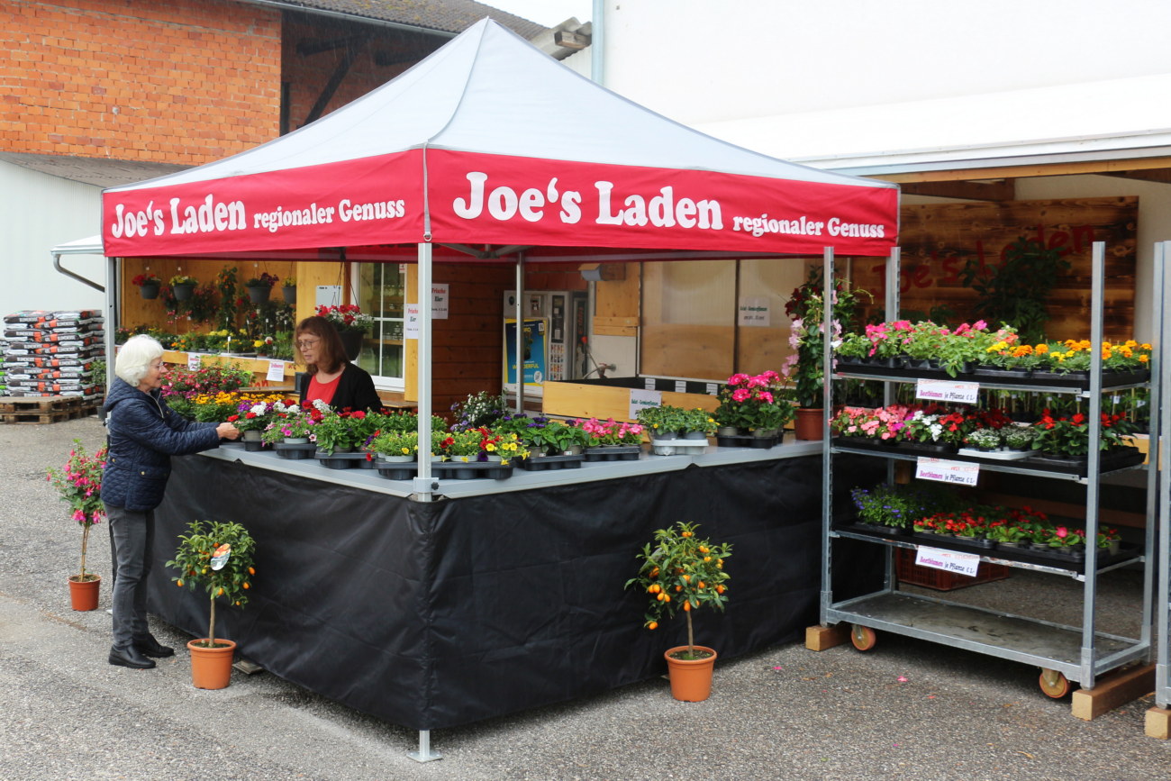 Verkaufszelt Joes Laden