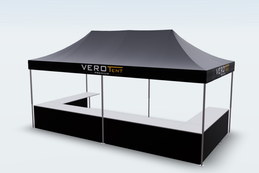 Faltzelt 3x6 m  wasserdicht, stabil und brandhemmend | VeroTENT