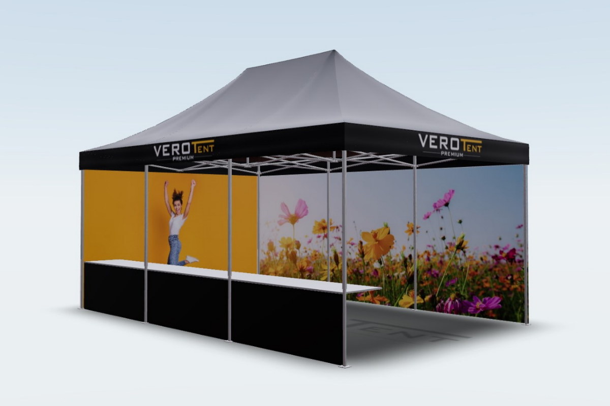 Faltzelt 4x6 m  4 oder 8 Standbeine fr maximale Stabilitt | VeroTENT