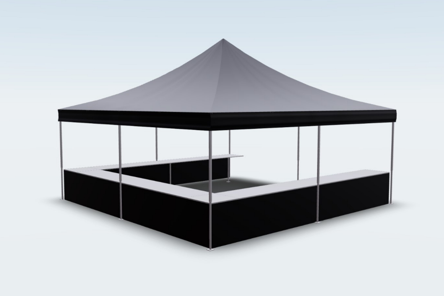 Faltpavillon 6x6 mit Theken