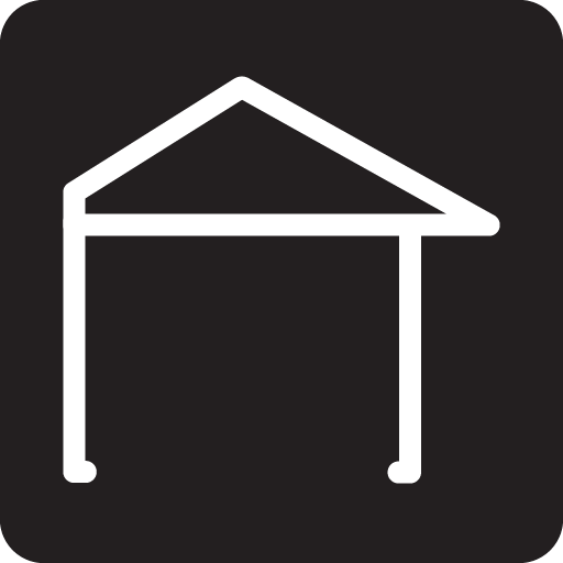 Icon Faltzelt Dachform eine Seite Vordach