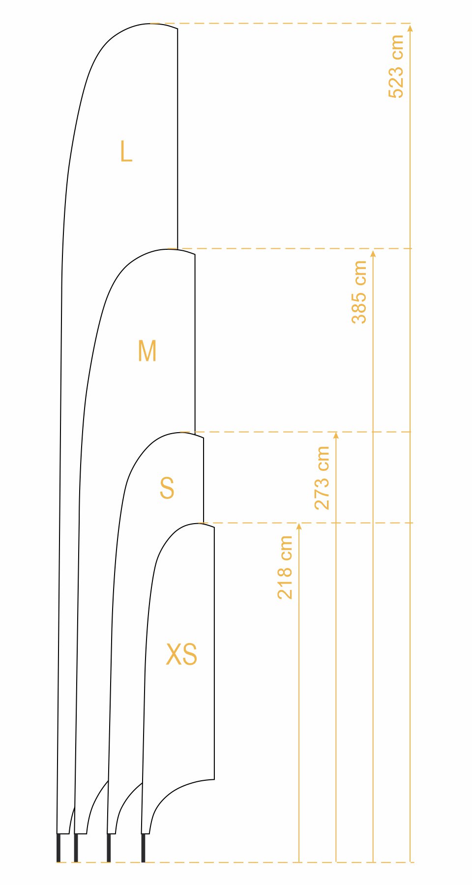 Runde Form Cut in 4 verschiedenen Größen