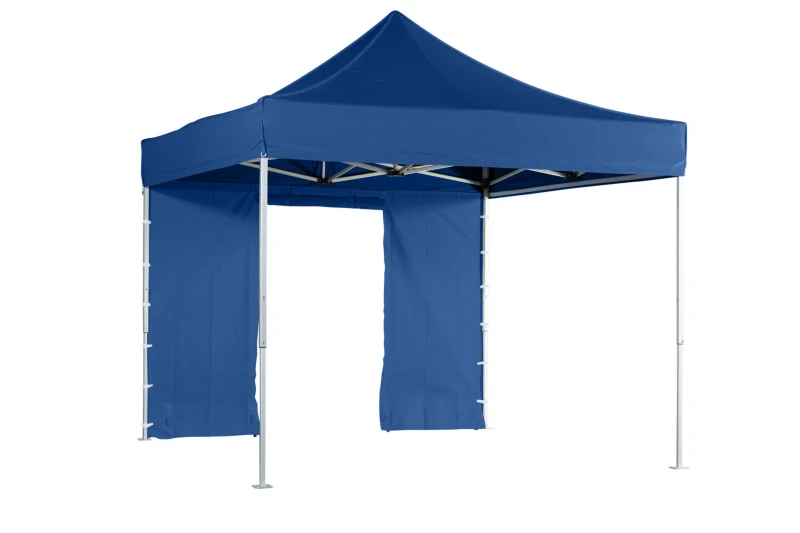 Seitentwand mit Tür blau