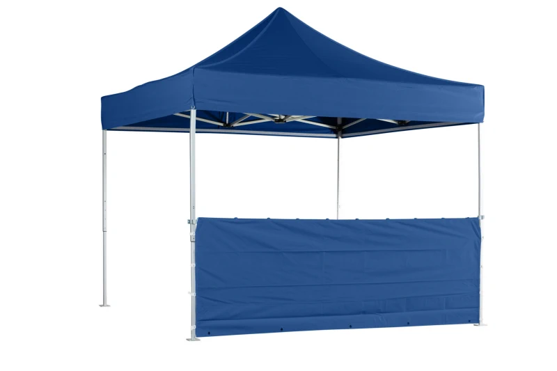 Seitentwand halbhoch blau