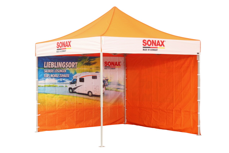 Faltzelt 3x3 bedruckt Sonax