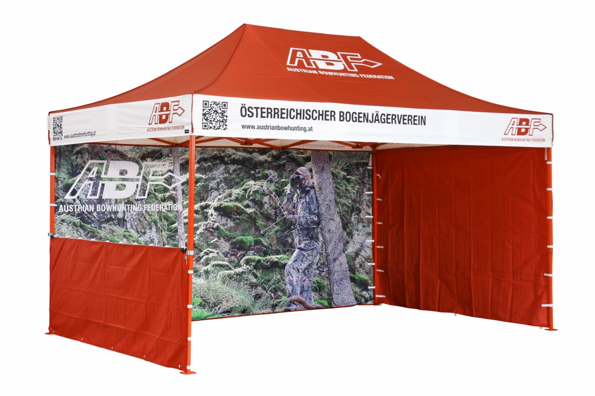 Bedrucktes Messezelt 3x4,5 m Faltpavillon