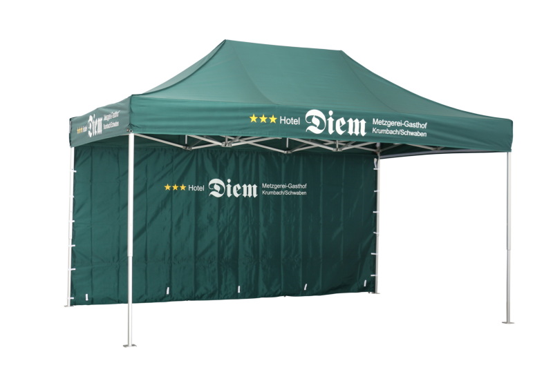 Faltzelt 3x6 bedruckt Diem