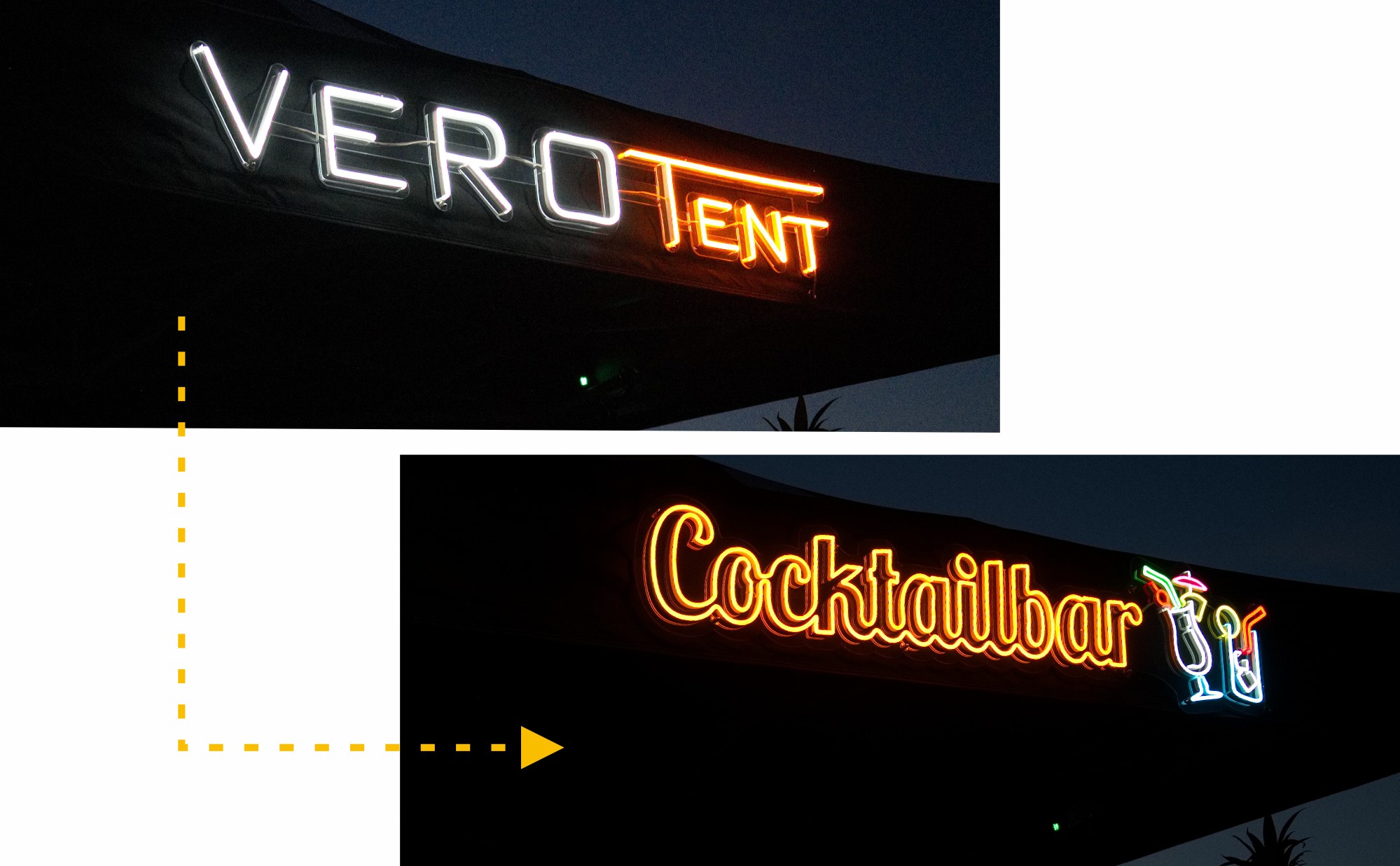 Faltzelt Leuchtbuchsstaben Neon  Sign leicht motiv wechseln