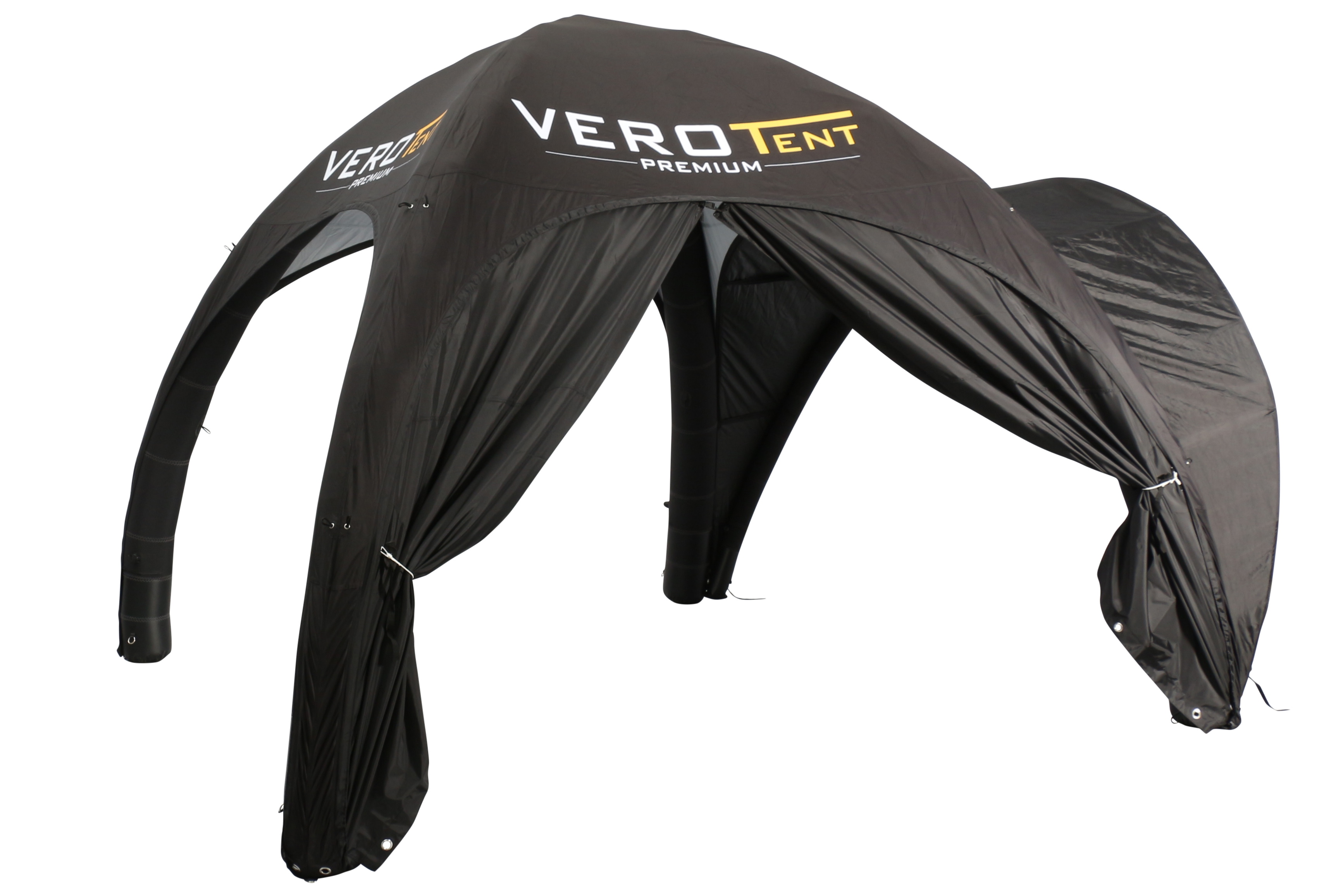 Luftzelt Seitenwand mit Türe geöffnet