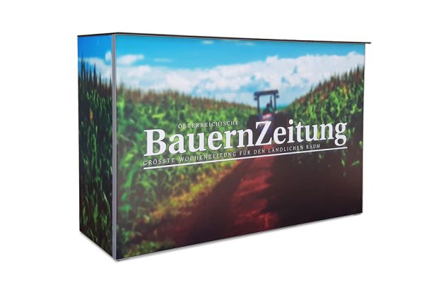 Bedruckte Leuchttheke Theke
