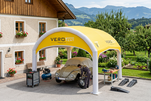 Aufblasbare mobile Autowerkstatt