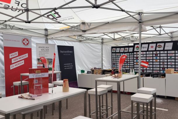 LUXEA Faltzelt VeroTENT bei der Tour of Austria Sportveranstaltung
