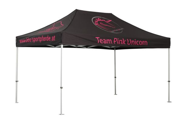 Budget40 Faltzelt 3x3 bedruckt Team Pink Unicorn