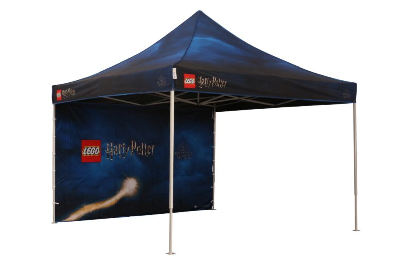 Bedrucktes Faltzelt 4x4 Classic – LEGO Harry Potter, dunkelblaues Zelt mit vollflächigem Motiv
