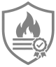 Icon Brandschutz – schwer entflammbar B-s1,d0 nach EN 13501-1