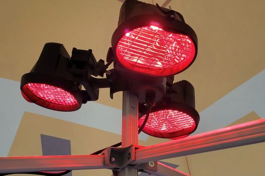 Heizstrahler für Faltzelt