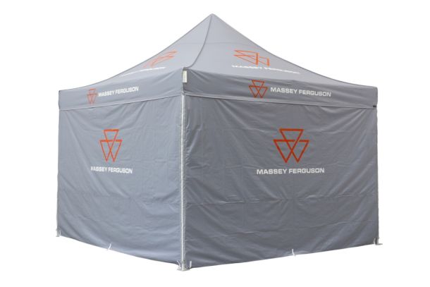 Faltpavillon 4x4 bedruckt mit Seitenplanen Massey Ferguson