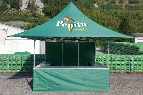 LUXEA Faltzelt 3x3 mit Vordach Pepita