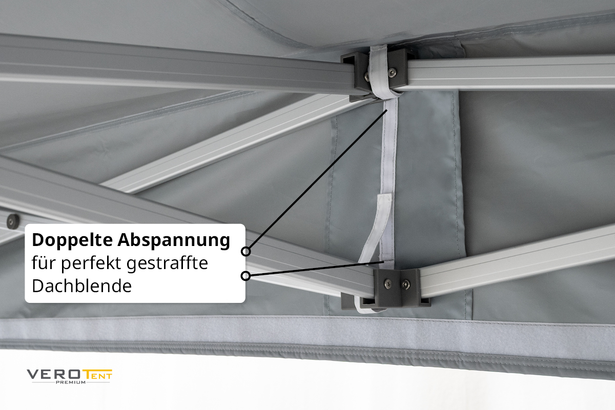 Faltpavillon straffes Dach Budget40