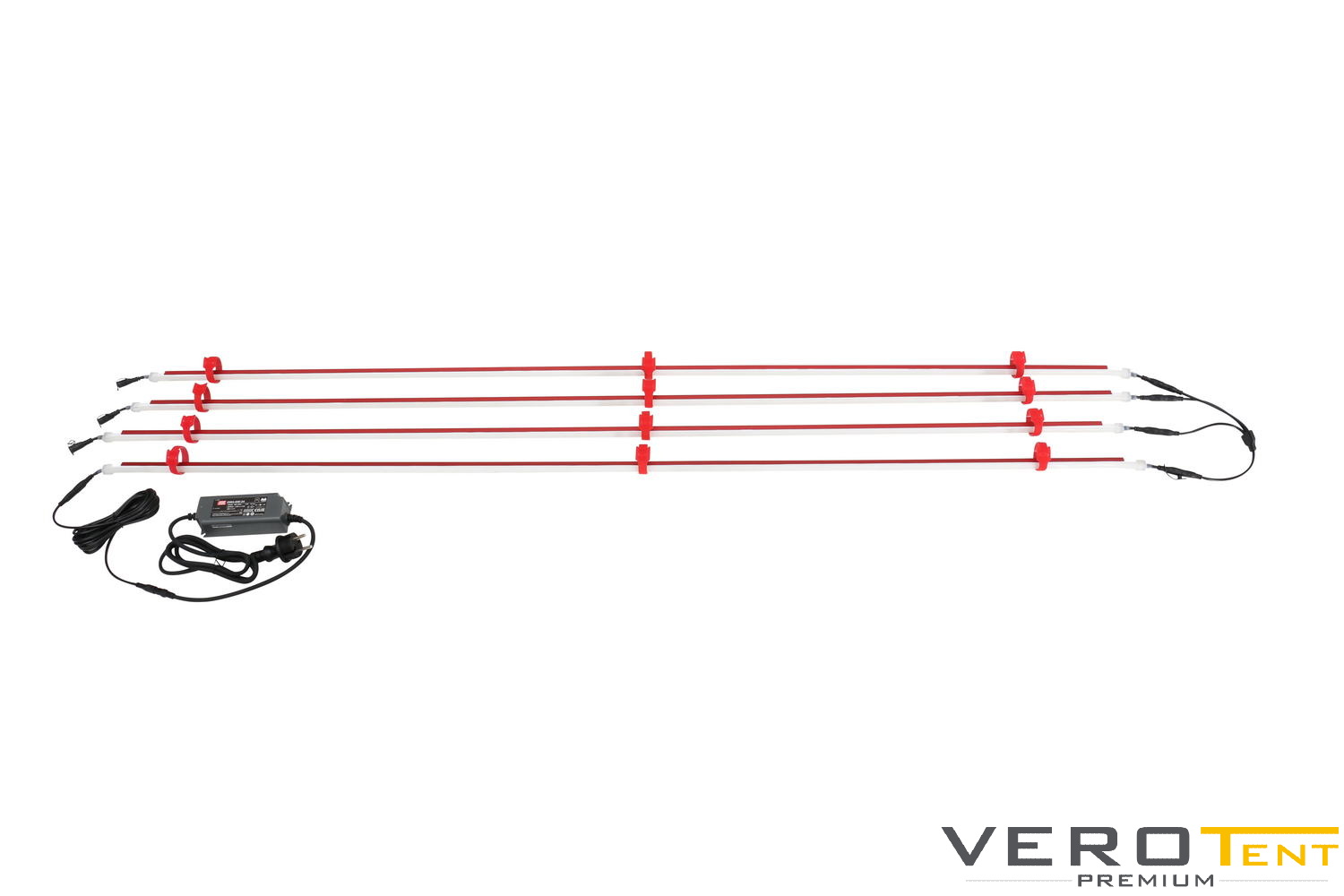 VeroTENT Lichtsystem: 4x150cm LED Leiste - Universal rot