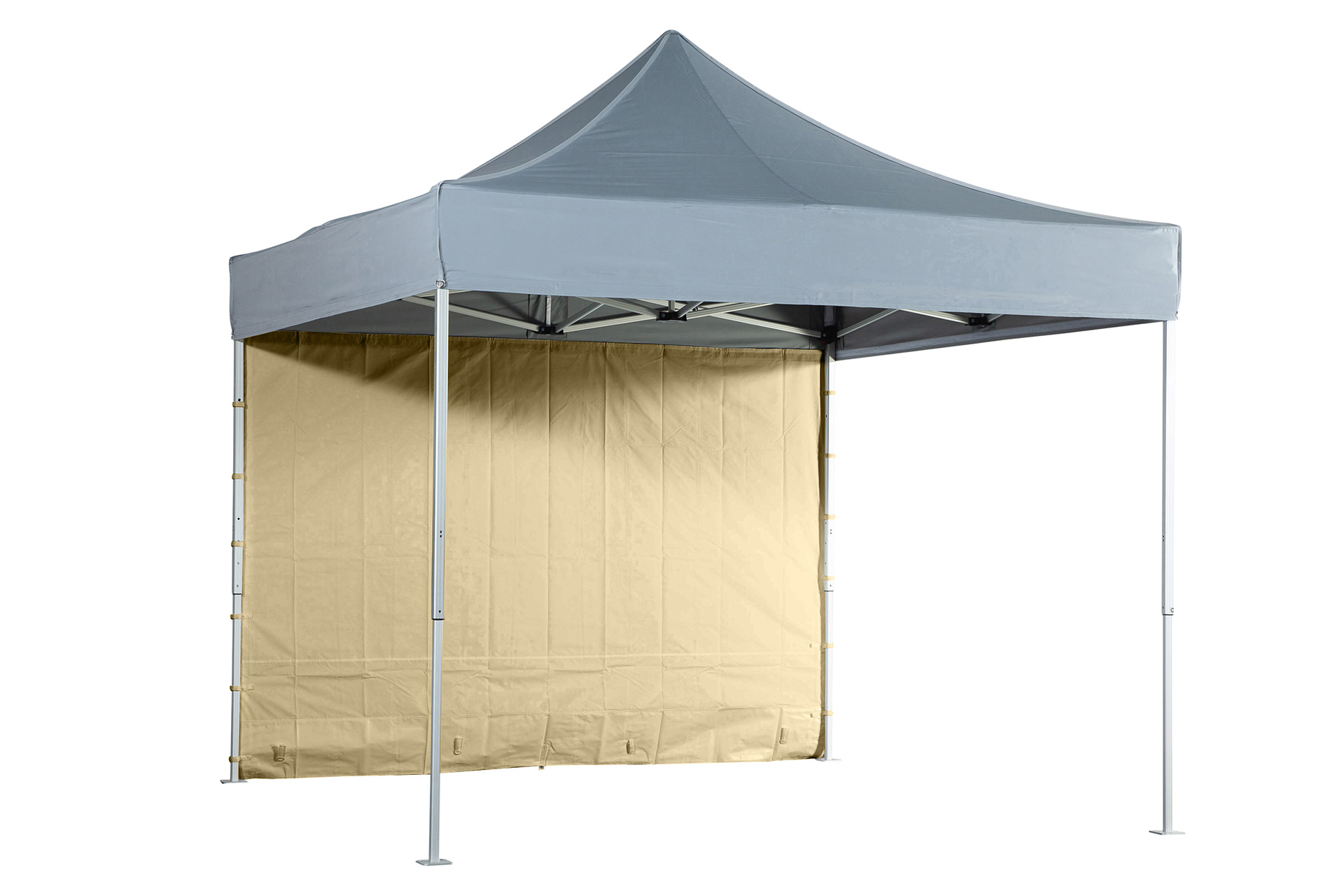 Faltpavillon Seitenteil beige geschlossen