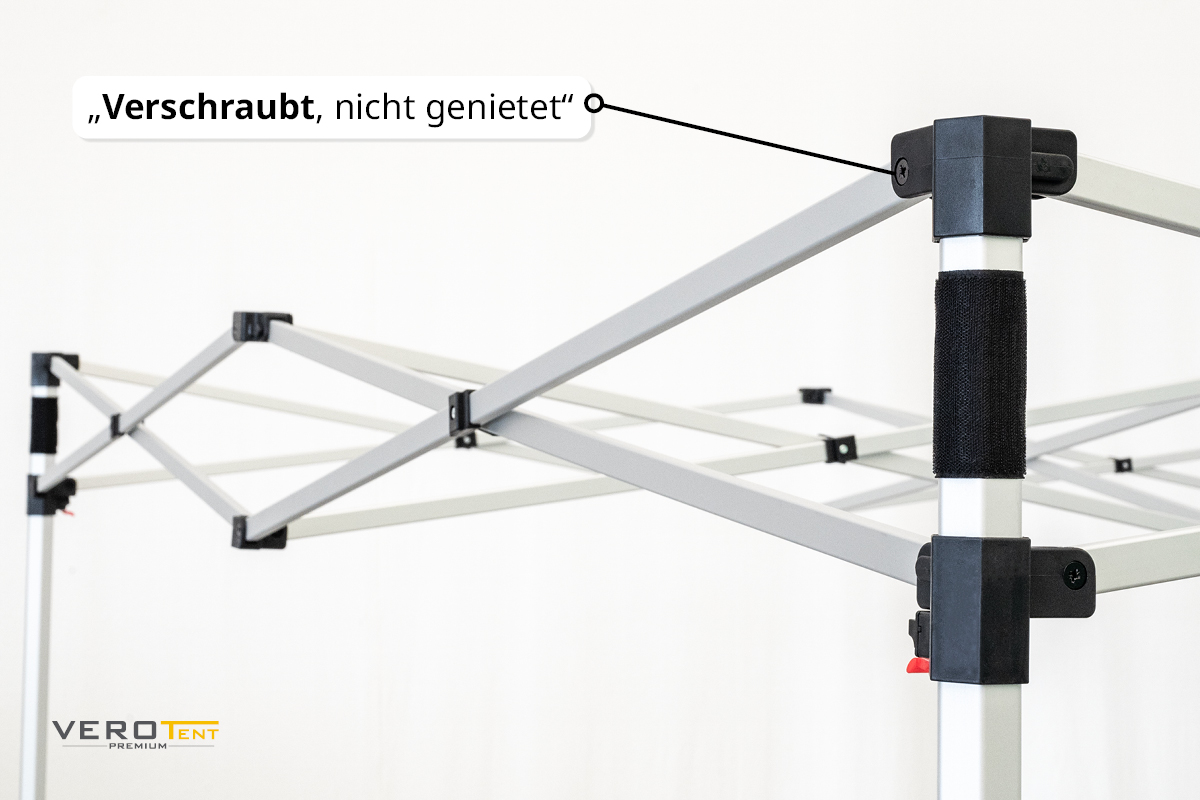 Faltpavillon Starter Gestell verschraubt| VeroTENT