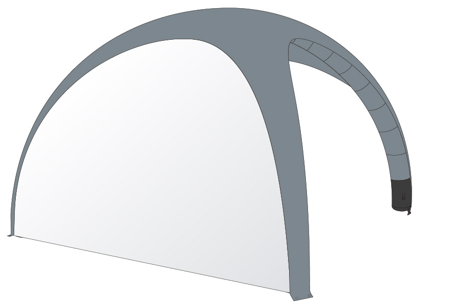 Luftzelt Classic Wand 3x3m, Farbe Weiß