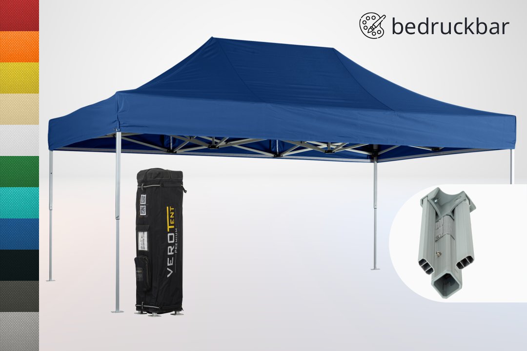 Profi Faltpavillon 4x6 4 Standbeine stabil wasserdicht easy-up Classic | VeroTENT