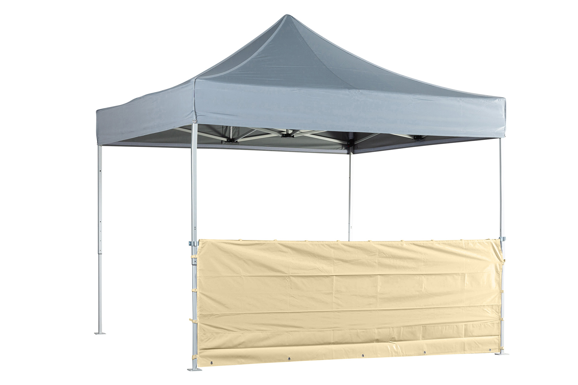 Faltpavillon Seitenteil beige halb