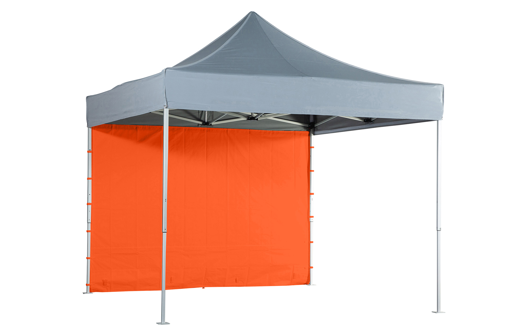 Faltpavillon Seitenteil orange geschlossen
