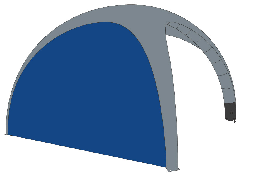 Luftzelt Classic Wand 5x5m, Farbe Dunkelblau
