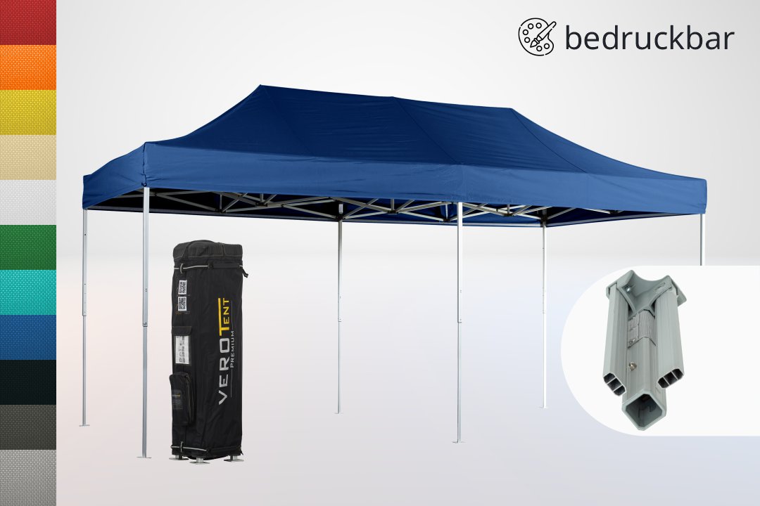 Profi Faltpavillon 3x6 stabil wasserdicht easy-up Classic | VeroTENT