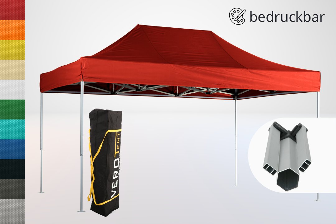 Faltpavillon 3x4,5 Alu Hexagon wasserdicht Starter | VeroTENT