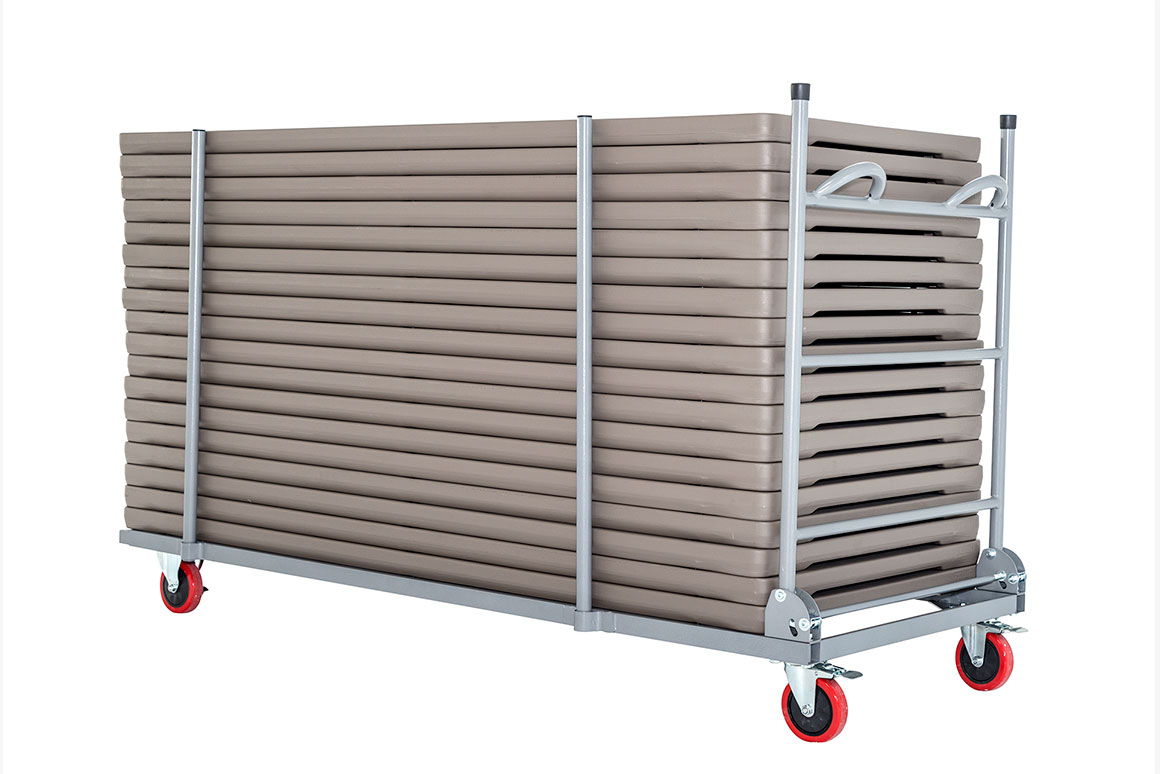 ZOWN Transportwagen Klapptische 183x76 cm und 153x76 cm