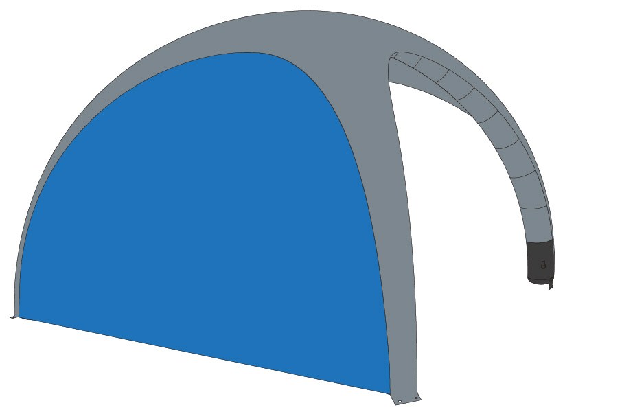 Luftzelt Classic Wand 5x5m, Farbe Hellblau