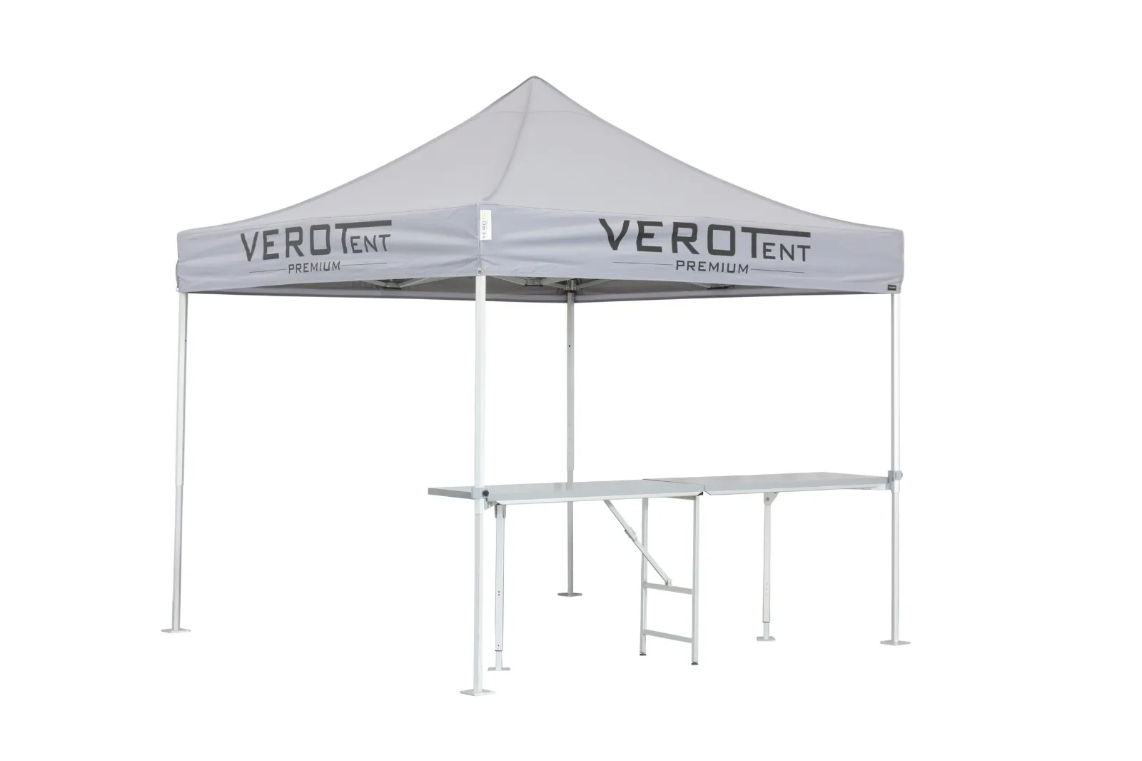 Faltzelt 3x3 m mit Thekensystem auf einer Seite