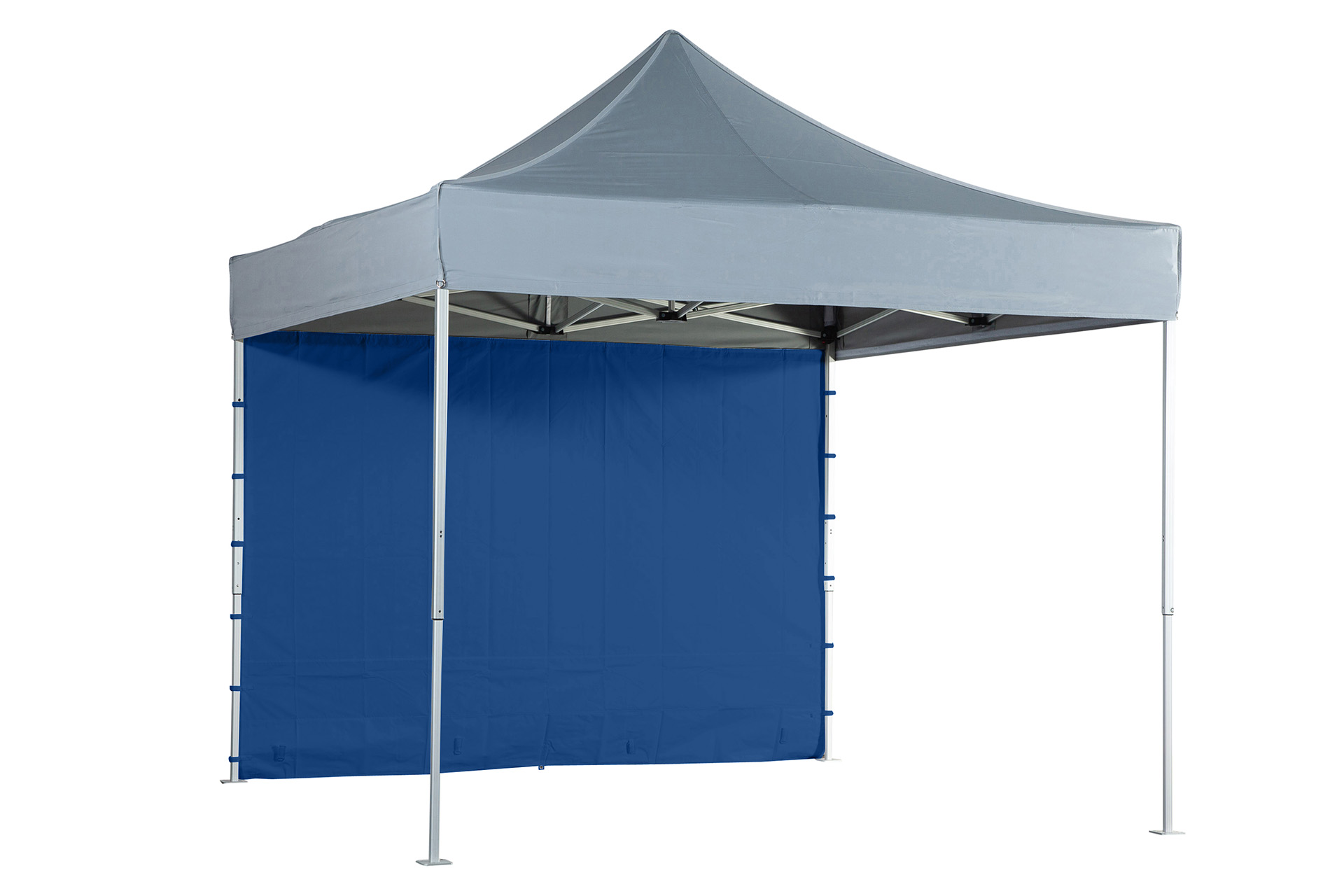 Faltpavillon Seitenteil blau geschlossen