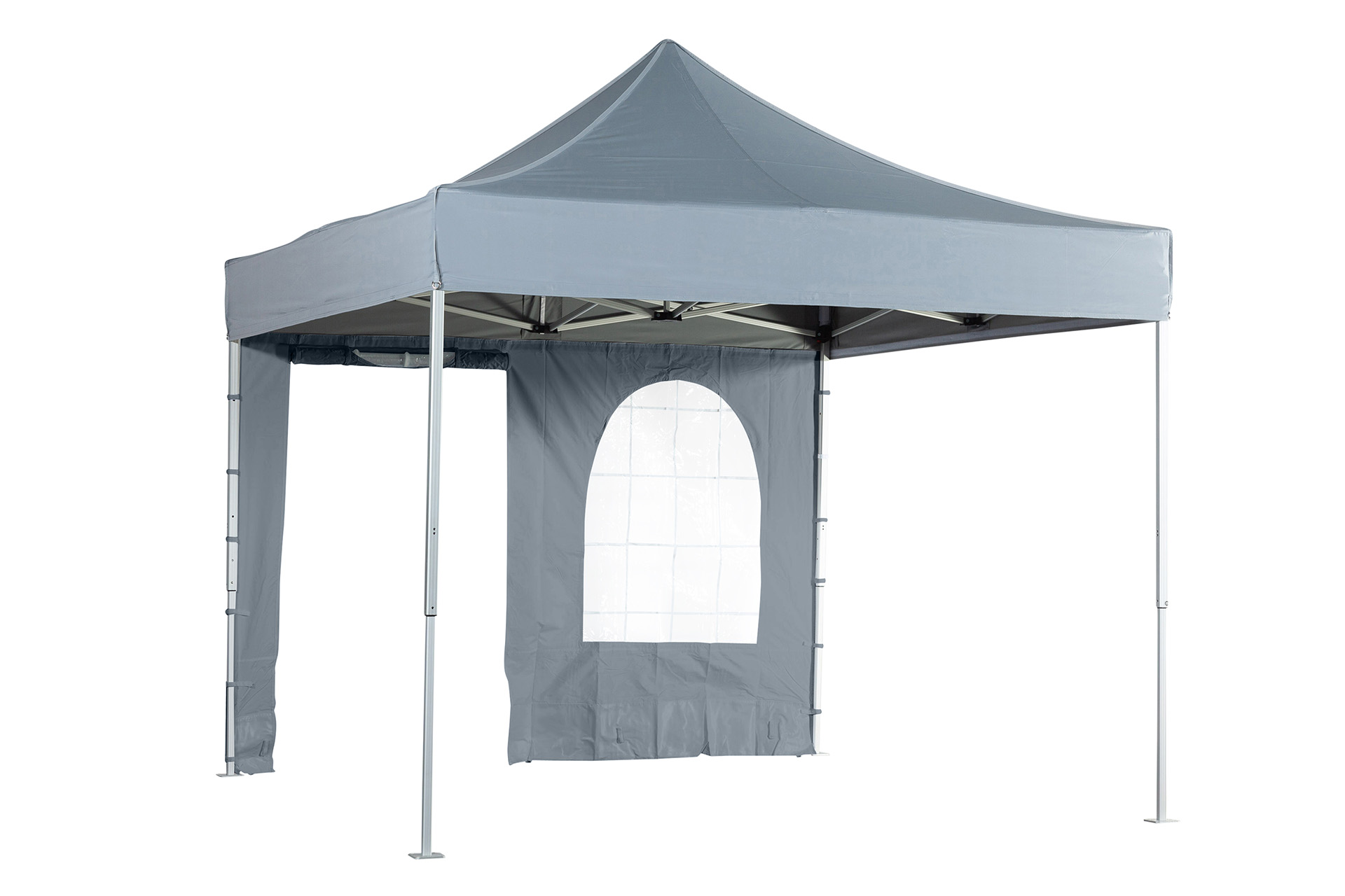 Faltzelt Seitenwand 5 m mit Bogen-Fenster und Türe Höhe 2,75 m