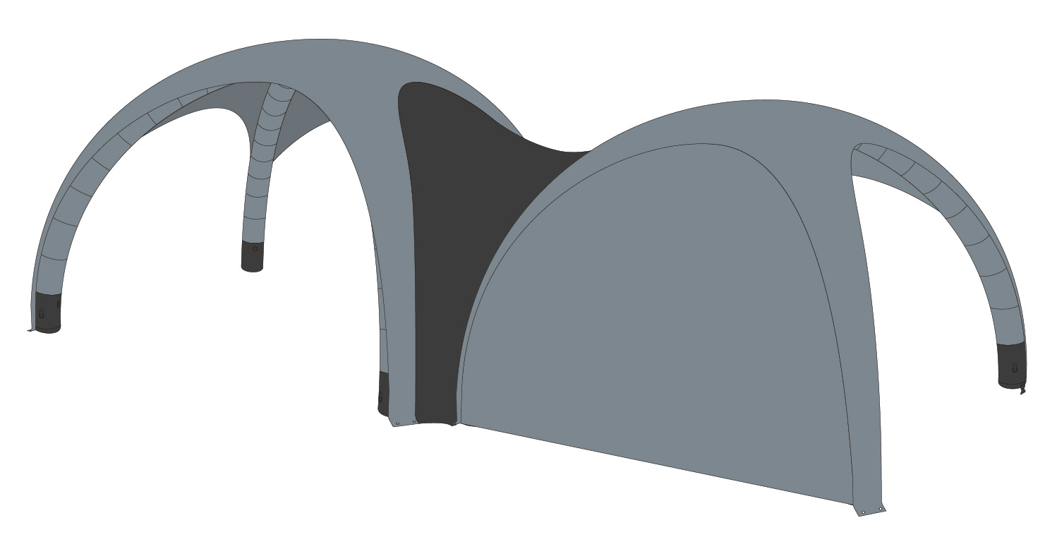Luftzelt Classic Verbinder 5x5m