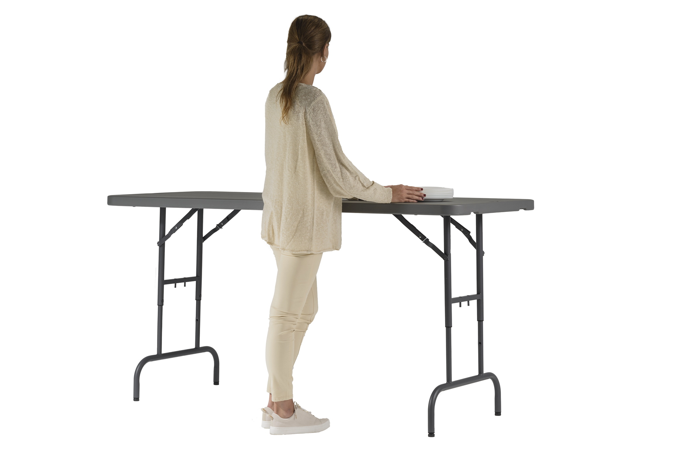 ZOWN Klapptisch 183x76 cm höhenverstellbar
